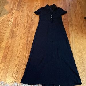 Long black jersey dress